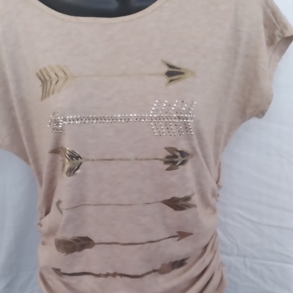 (171) SJS Tank Top Size S, Tan,